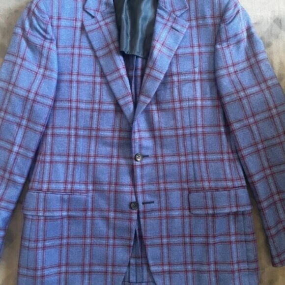 Canali Exclusive Silk/Cashmere Plaid Blazer - Picture 2 of 9